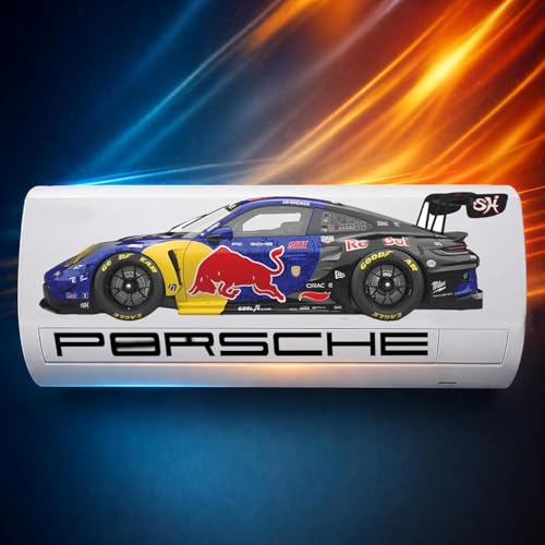 Image of Trending Porschhe 911 Racing AC Sticker, Air Conditioner Premium Vinyl, HD Gloss Finish, 24 Inches, for AC, Wall, Door, Glass (Deepblue)