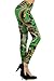 Fashion Mic Stella Elyse Funky Print Cotton Leggings (Regular (S/M), Green Tracks)