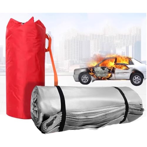 Manta ignífuga para protección contra incendios de emergencia, fibra de vidrio ignífuga para el hogar, coche, camping, oficina, almacén de seguridad
