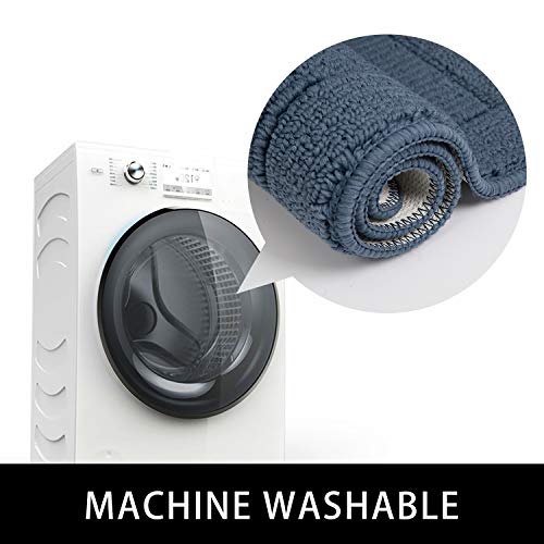 Beqhause 30X18 Inch Kitchen Rug Mats, Durable Anti-Slip Absorbent Dirt-Resistant Kitchen Rug Pet Mat Machine Washable (Blue) #TOP2