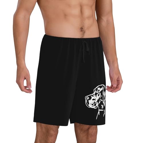 Great Dane Mama Dog Pajama Shorts for Men, Men's Pajama Bottoms, Sleepwear for Summer2