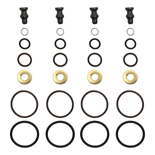 Image of PartsFlow Fuel Injector Seal Repair Kit For 1998 1999 2004 2005 Volkswagen Golf TDI 2005 2006 2007 2008 2009 Volkswagen Jetta TDI Audi A2 1.2L TDI 1.4L