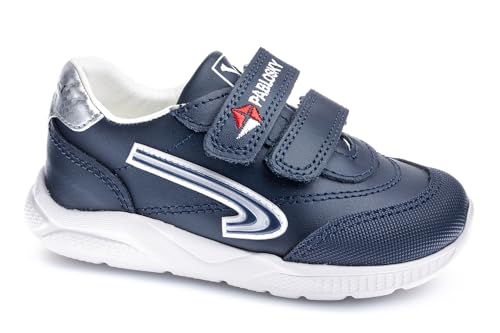 Pablosky Mixte Enfant 204020 basket basse en cuir pour l'école et le sport