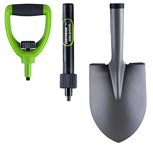 Earthwise 26.5 Inch Carbon Steel D-Handle Compact Collapsible Trenching Mini-Shovel, Green - Image 2