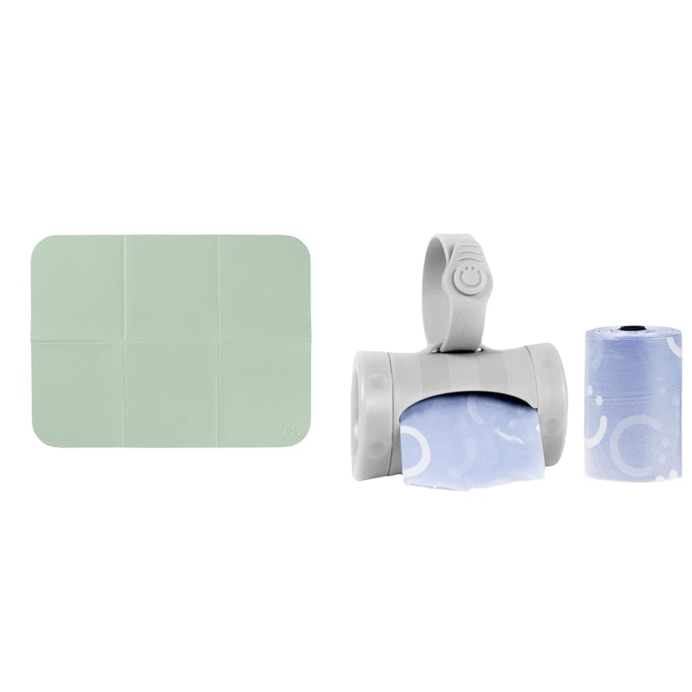 Ubbi On-The-Go Diaper Changing Baby Mat & Retractable On The Go B...