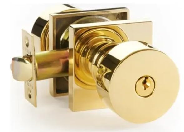 Clé ronde bouton rosace carrée Emtek 5122ROU laiton pour remplacer une poignée usée