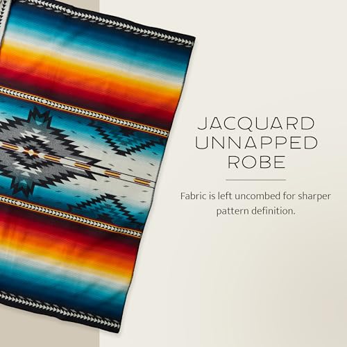 Image of Pendleton Jacquard Unnapped Twin Blanket, 64 x 80 in, Heirloom Virgin Wool