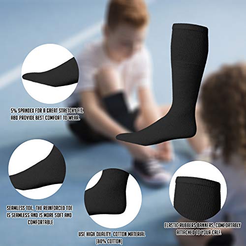 Yacht & Smith Kids Tube Cotton Tube Socks, Sports Everyday School, Bulk Sock Packs4