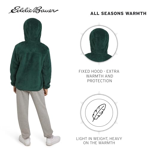 Image of Eddie Bauer Girls' Quest Plush High Pile Faux Sherpa Hooded Jacket