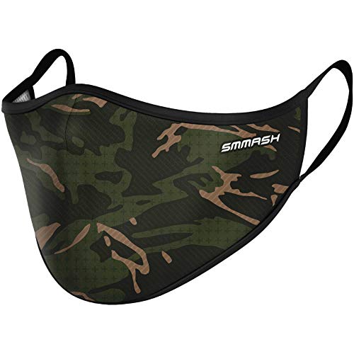 Preisvergleich Produktbild SMMASH Premium Design Mundschutz Maske Wiederverwendbar, Hochwertiges Gesichtsmaske Waschbar, Hergestellt in der Europäischen Union, Staubschutzmaske für Damen, Herren (S / M)