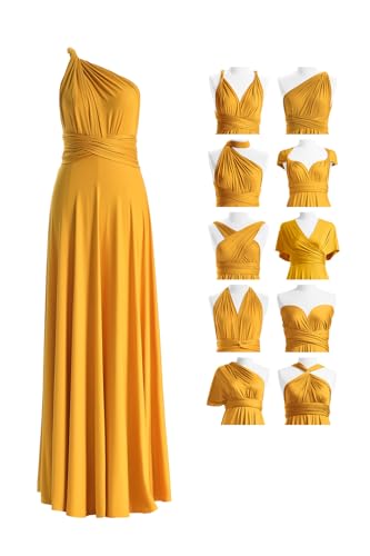 Bridesmaid Convertible Dress Transformer Evening Maxi Dress with Bandeau (One