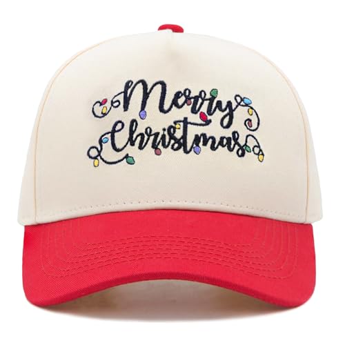 WALNOVA Vintage zweifarbige Weihnachts Trucker Cap für Damen &...