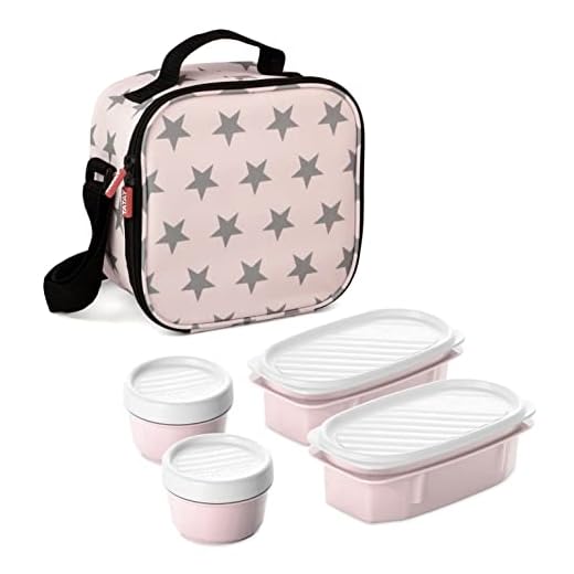 TATAY Urban Food Casual - Bolsa térmica porta alimentos con 4 tapers herméticos incluidos, 3 litros de capacidad, Rosa pálido, 22.5 x 10 x 22 cm