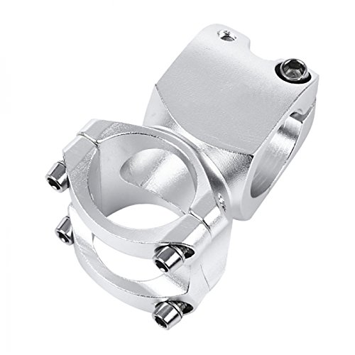 DEERU Bike Stem 25.4 x 32mm 7 Degree Mountain Bike Stem Bicycle Handlebar Stem Suitable for BMX MTB Road Bike (Aluminum Alloy) (Silver)