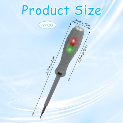 2-in-1-Schraubendreher mit starkem Drehmoment und Magnet 2 Stück, Stromdetektor,Magnetischer Schraubendreherkopf,Berührungsloser Spannungsprüfer,zur Erkennung von Wechsel-/Gleichstromkreisen