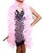 SACASUSA (TM) Fashion 100g Feather Chandelle Boa 6 feet long (7 colors to Pick) (Pink)