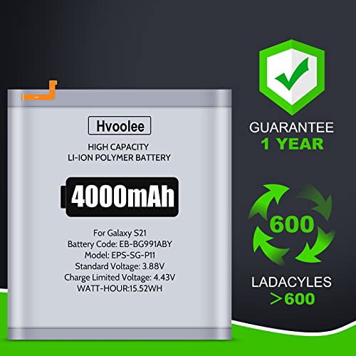 Hvoolee Batteria da 4000 mAh per Samsung Galaxy