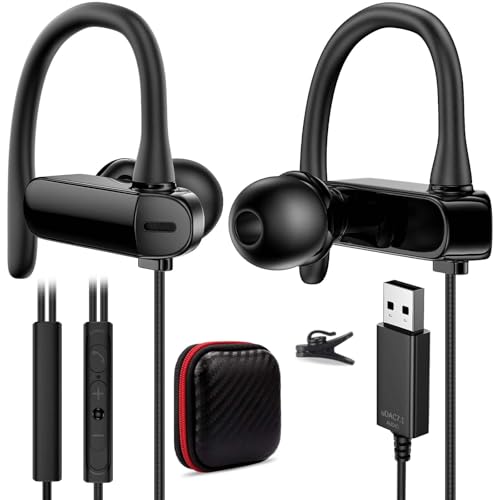 TOPAUX Casque USB avec Micro Open Ear, Câble 2,5M pour Chromebook, Écouteur Audio PC Filaire pour Ordinateur Portable Chat Zoom Teams,pour Visio...