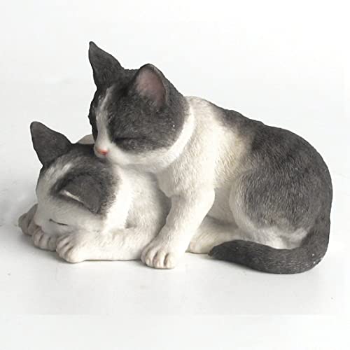 Figurine en polyrésine chatons endormis, statuette chat de collection miniature 9cm - 3