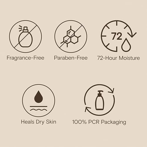 Image of Aveeno Skin Relief Moisturizing Lotion, Fragrance-Free, 8 oz | Triple Oat & Shea Butter Formula, Fast-Absorbing, Non-Comedogenic, Very Dry Sensitive Skin