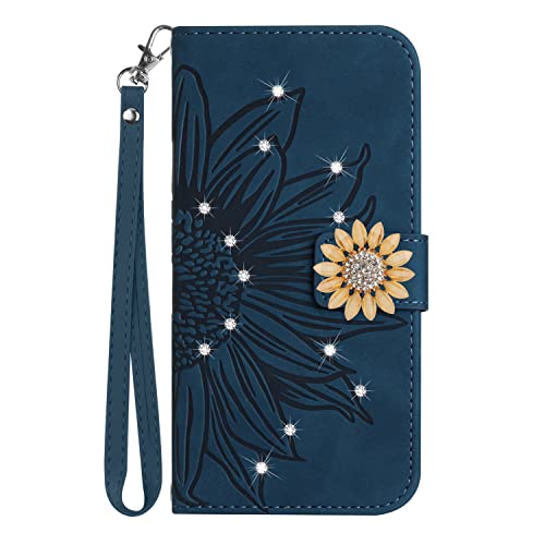 Coque Samsung Galaxy A32 5G antichoc étui portefeuille cuir bleu rabat magnétique