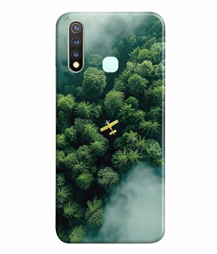 Image of Aeroplane Travel World Printed Hard Back Case Cover & Compatible for Vivo Y19 / Vivo U20 / Vivo U3 (Multicolor) - D1805
