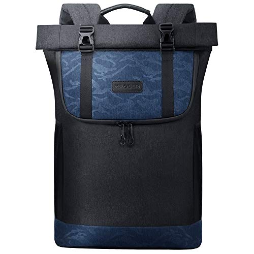 KROSER Mochila para Portátil 15 6  Roll Top para Computadora con Puerto de USB Hidrófugo