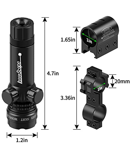 image for Feyachi Green Laser Sight with Picatinny Rail Mount - Include Barrel M