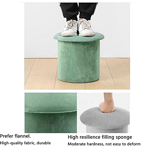 Tabouret de vanité en coton avec coffre de rangement amovible