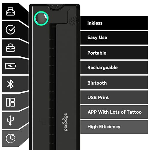 P90 Tattoo Stencil Printer, Wireless Thermal Tattoo Printers with Stencil Paper,Portable Tattoos Printer Compatible with Phone Pad and PC