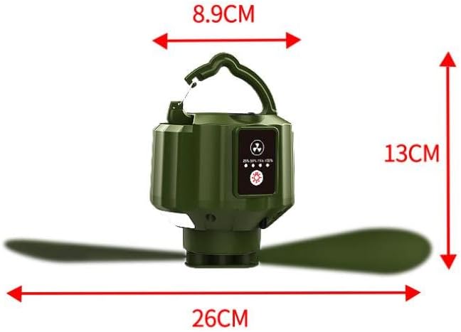 Fan USB Fan Outdoor Fan Table Fan 360° Rotation Portable Fan Lamp LED Camping Lighting Emergency Light Bedroom Office Desk Fan Lamp Low Noise Cooling (Black) X15