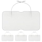 DOMAS Large TENS Pads for Lower-Back Pain Relief, Compatible with TENS 7000 and Other 2.0mm Pin Units, 4'×8', Dual-Lead, Reusable, Latex-Free, 4-Pack