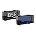 N / A - Sveglia digitale a proiezione con proiettore FM su soffitto con display di temperatura, con doppio allarmi, ricarica USB, retroilluminazione colorata da 6 pollici, schermo LED (colore: blu)