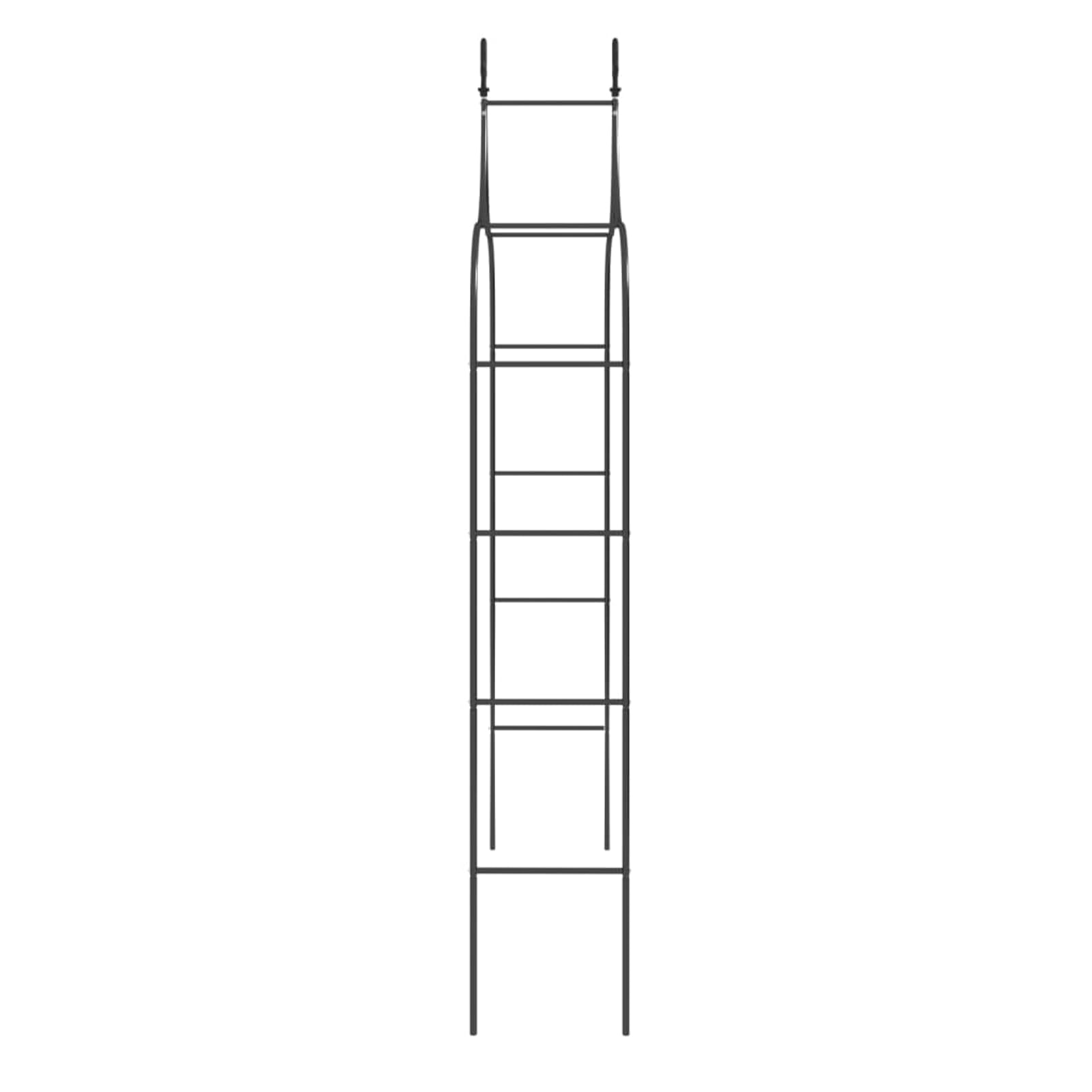 Homgoday Archi da Giardino 2 pz Neri 120x38x260 cm Aiaio, Mobili per Casa Interno Esterno Soggiorno Camera da Letto