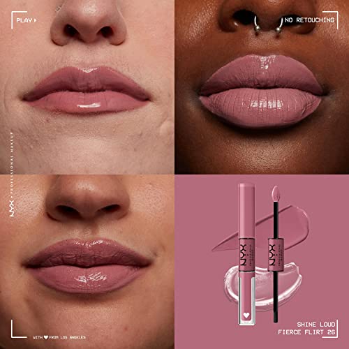 NYX Professional Makeup Lipgloss, intensief gepigmenteerd, langdurige glans, zonder overdracht, Shine Loud, 26 Fierce Flirt - Afbeelding 4