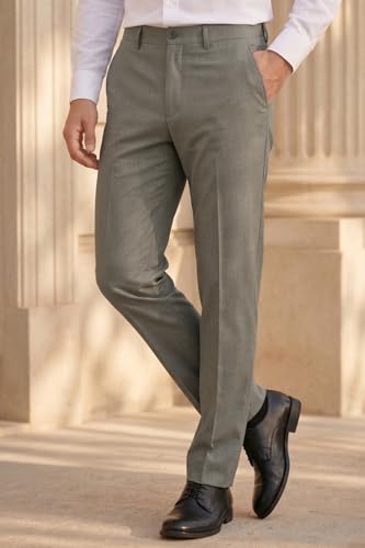 Image of Louis Philippe Men's Regular Fit Everyday Smart Wear Comfort Stretch Work Ready Solid Formal Trouser