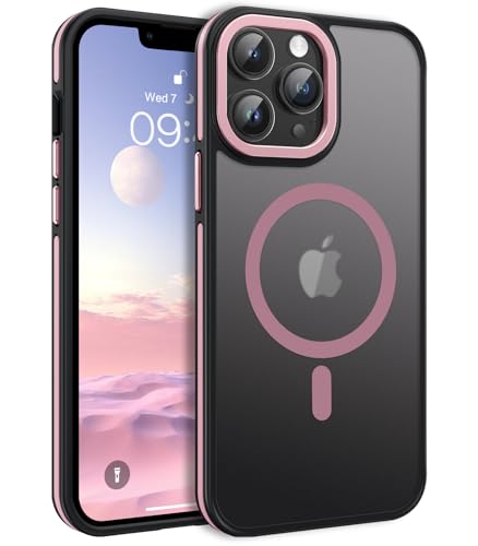 Coque iPhone 13 Pro Max MagSafe rose mate antichoc