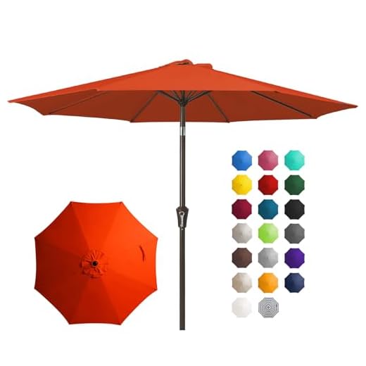 Best straight umbrella JEAREY 10FT Outdoor Patio Umbrella with Tilt