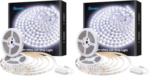 Image of Govee Cool White LED Strip Lights 32.8ft with Control Box, 6500K, Dimmable (Pack of 2)