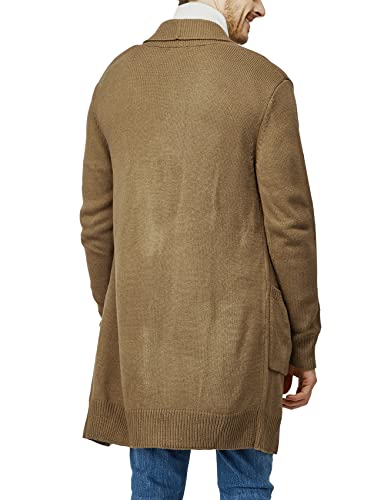 H2H Mens Casual Comfortable Fit Ruffle Shawl Collar Knitted Open Front Long Length Sweater Cardigan4