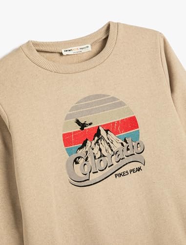 Sweatshirt garçon Koton avec intérieur brossé chaud et imprimé graphique - 3