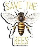 Save The Bees Sticker Nature Stickers Waterbottle Sticker Tumblr Stickers Laptop Stickers Vinyl Stickers (4')