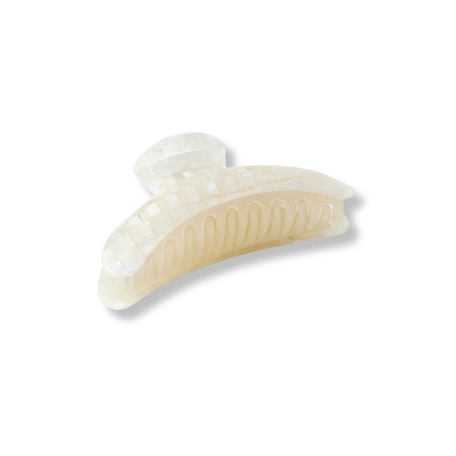MACHETE Women Hair Clip Jumbo Heirloom Claw Clip, 4.75 inch Hair Clamp Fashion Hair Accessories (Opalite Shell Checker)
