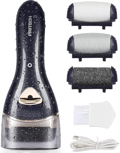 Rechargeable Electric Foot Callus Remover - Portable Pedicure Tool for Professional Foot Care (Black)