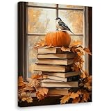 Photo Gallery wodmis decorazioni da parete con libro di zucca autunnale su tela, arte rustica autunnale con uccello, decorazione da parete per il raccolto del ringraziamento, decorazione per la casa per soggiorno Photo Gallery wodmis decorazioni da parete con libro di zucca autunnale su tela, arte rustica autunnale con uccello, decorazione da parete per il raccolto del ringraziamento, decorazione per la casa per soggiorno