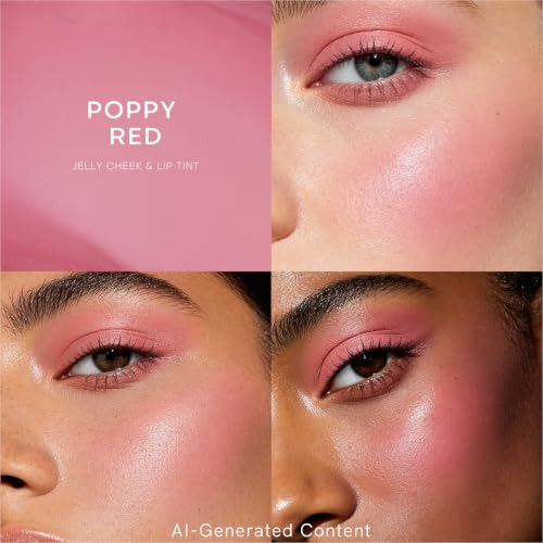 Image of KIMUSE Jelly Cheek & Lip Tint, Watercolor Blush, Multi-Use Makeup, Tint for Cheeks, Lips & Eyes, Lightweight, Sheer & Buildable Color, Vegan Formula, Cruelty-Free