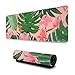 Produktbild Soft Gaming Mouse Pad Large Tropical Floral Coral U0026 Pink Non-Slip Rubber Base Soft Computer Keyboard Mice Mat