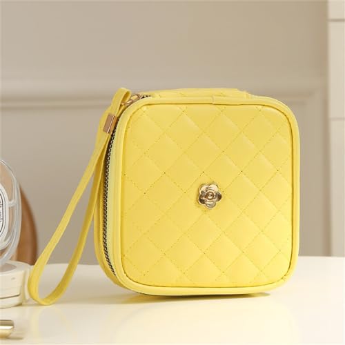 生理用ナプキン収納袋 ミニポータブルおばさんタオル収納袋花収納袋(Yellow)