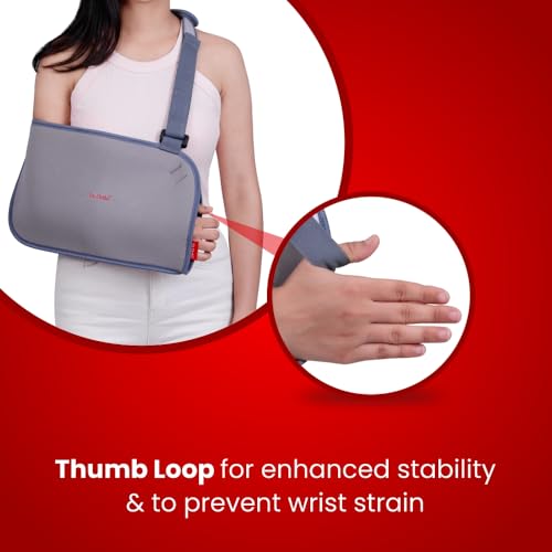 Image of Dr.Ortho Orthopaedic Arm Sling Baggy, Prevents Shoulder Dislocation, Shoulder Support for Fracture Support, Immobilization, Breathable & Skin Friendly Material - Small