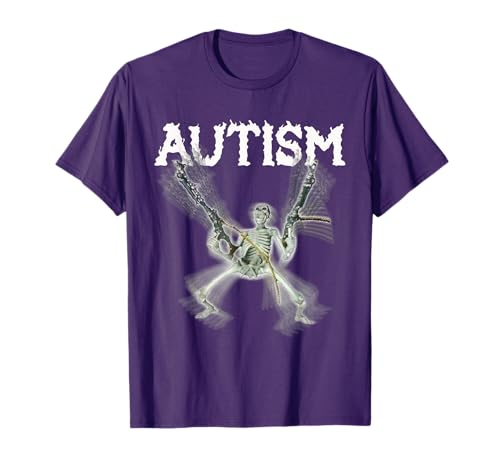 Autism Skeleton Meme Funny Men Women Kids T-Shirt